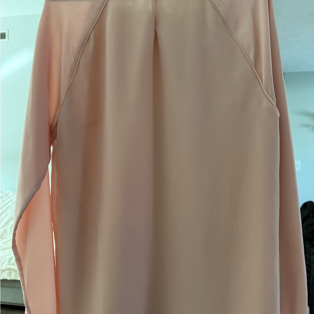 Calvin Klein Women's Blush Pleated Blouse - Picture 4 of 5